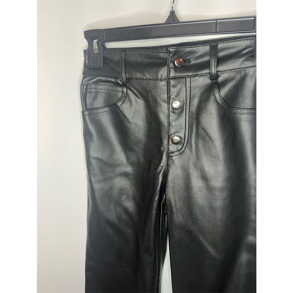 ZARA Women's High-Waist Cropped Pants Black Size 10 Casual - Picture 3 of 8